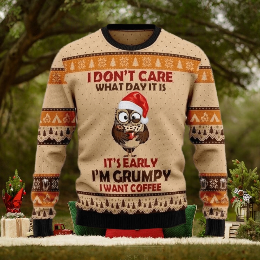 Grumpy Owl I Don’t Care Ugly Sweater Grumpy Owl I Don’t Care Ugly Sweater