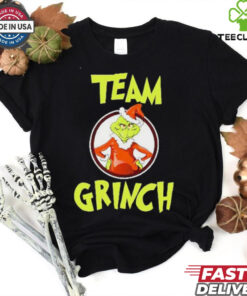 Grumpy grinch green presents family Christmas sweater