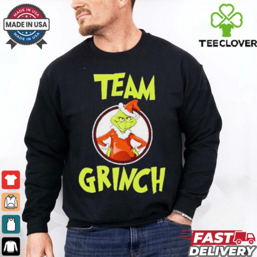 Grumpy grinch green presents family Christmas sweater