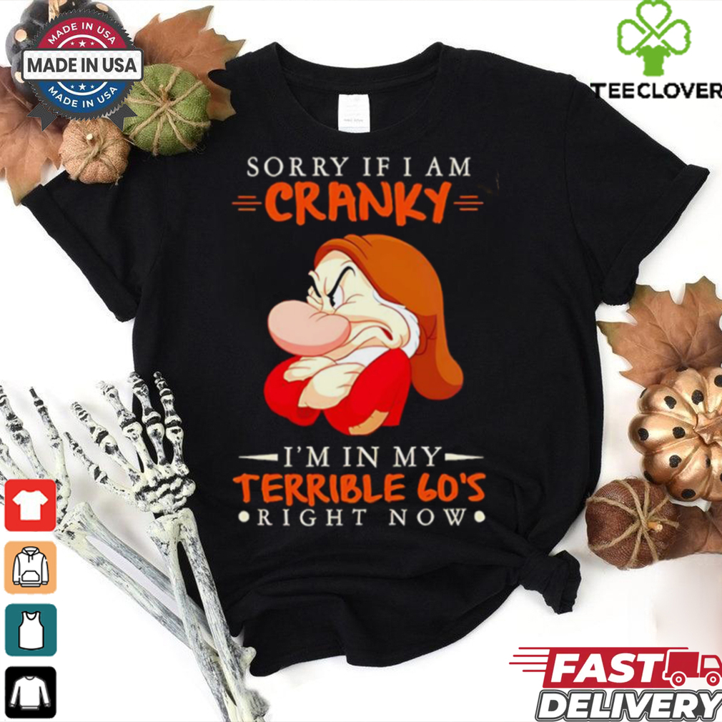 Grumpy sorry if I am cranky I’m in my terrieble 60’s righ now Christmas shirt Grumpy sorry if I am cranky I’m in my terrieble 60’s righ now Christmas shirt