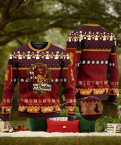 Gryffindor Crest Ugly Christmas Sweater 3D Printed Men And Women Holiday Gift Harry Potter Xmas Gift