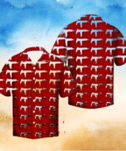 Gta V Gun Red Hawaiian Aloha Shirts