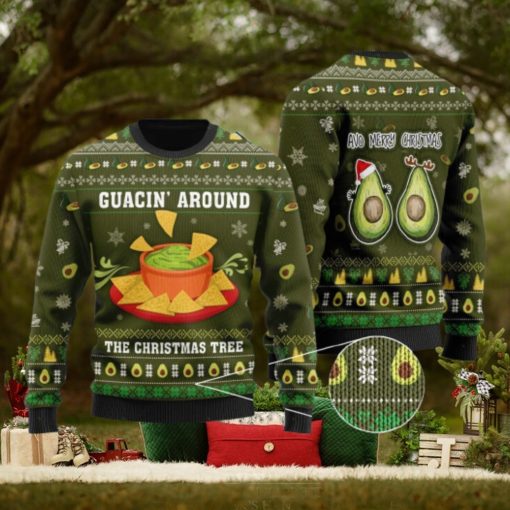 Guacin Around The Christmas Tree Ugly Sweater 3D From Someone Who Love Avocado
