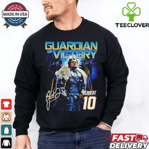 Guardian of victory Justin Herbert Los Angeles Rams sigature graphic shirt