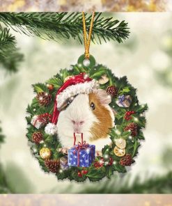 Guinea pig and Christmas gift for her gift for him gift for Guinea pig lover ornament