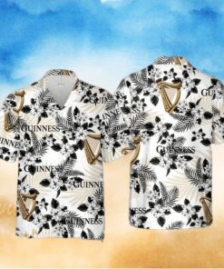 Guinness Beer Hawaiian Shirt Hibiscus Flower Pattern Gift For Beach Trip Aloha Shirt