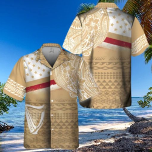 Guinness Beer Hawaiian Shirt Polynesian Pattern Gift For Beach Lovers