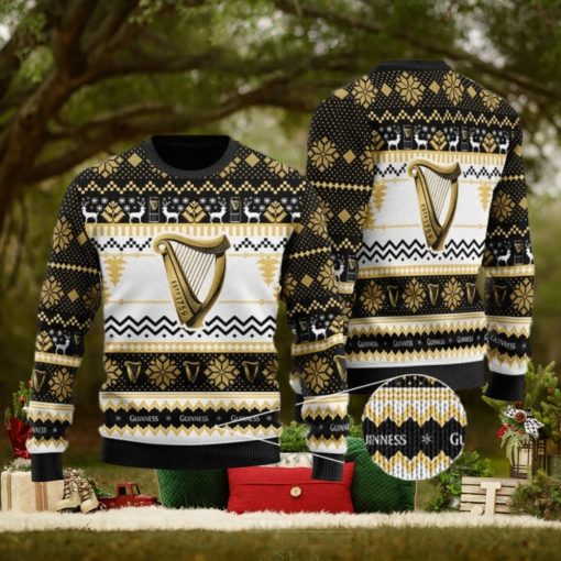 Guinness Beer Pattern Snowflake Ugly Christmas Sweater 3D Gift Idea Christmas