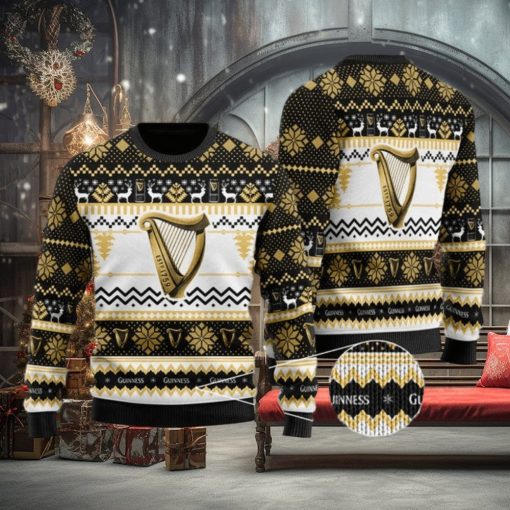 Guinness Beer Pattern Snowflake Ugly Christmas Sweater 3D Gift Idea Christmas