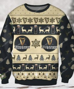 Guinness Beer Reindeer Ugly Christmas Sweater 3D Shirt