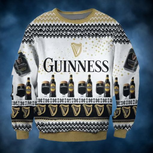 Guinness Black Beer Ugly Christmas Sweater, Faux Wool Sweater, Gifts For Beer Lovers, International Beer Day, Best Christmas Gifts For 2022 – Prinvity