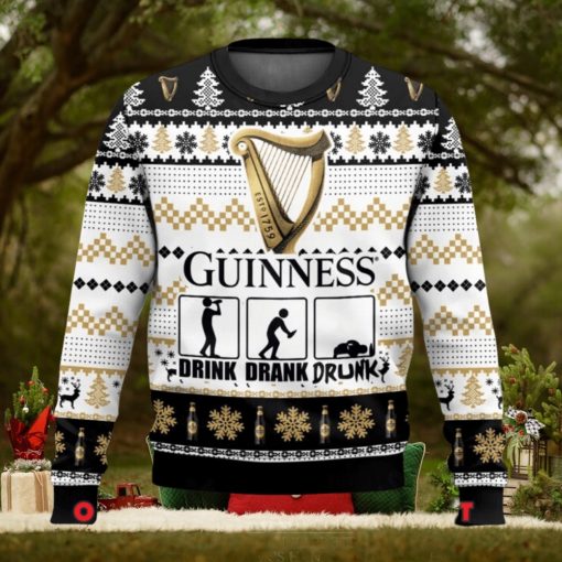 Guinness Drink Drank Drunk Ugly Christmas Sweater