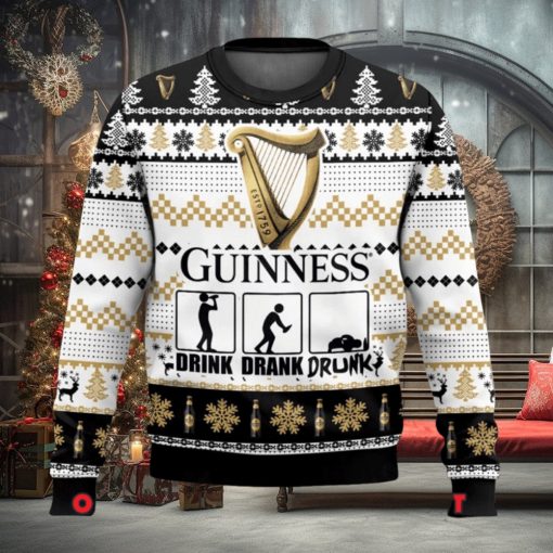 Guinness Drink Drank Drunk Ugly Christmas Sweater
