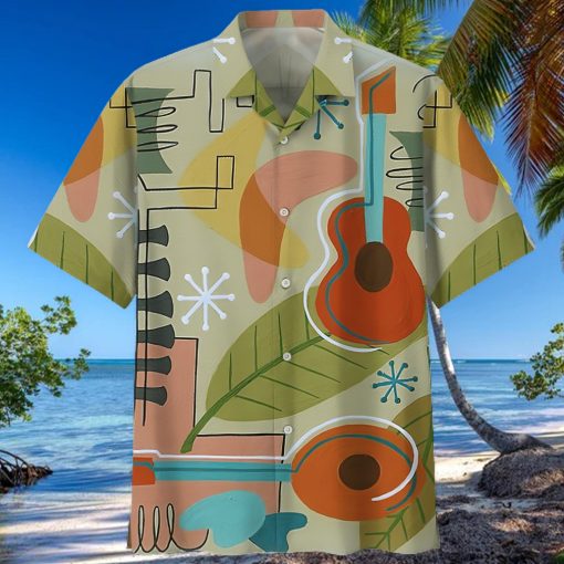 Guitar Colorful Amazing Design Unisex Hawaiian Shirt