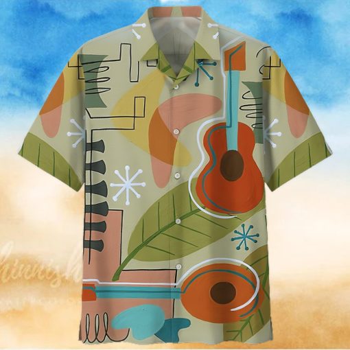 Guitar Colorful Amazing Design Unisex Hawaiian Shirt