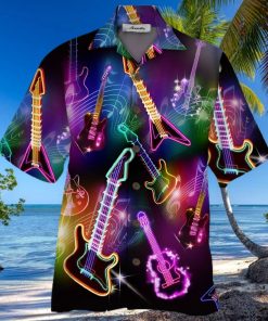 Guitar Colorful Nice Design Unisex Hawaiian Shirt For Men And