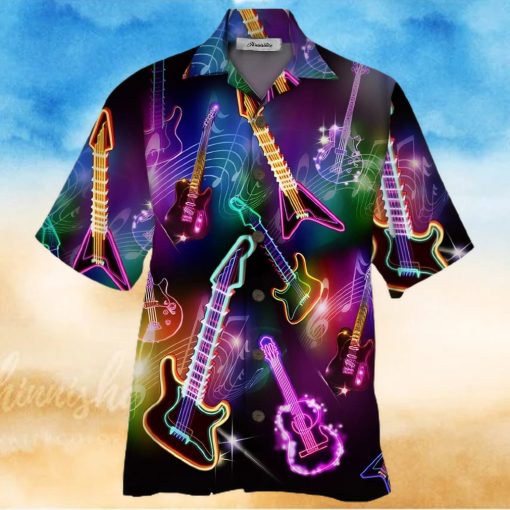 Guitar Colorful Nice Design Unisex Hawaiian Shirt For Men And