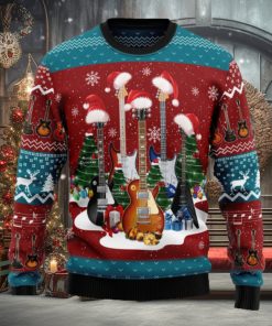 Guitar Jolly Knitwear Ugly Christmas Sweater Thankgiving Gift Men Women