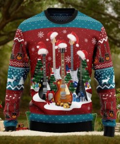 Guitar Jolly Knitwear Ugly Christmas Sweater Thankgiving Gift Men Women