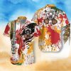 Chicago Cubs White Hibiscus Turquoise Banana Leaf Navy Background 3D Hawaiian Shirt Gift For Fans