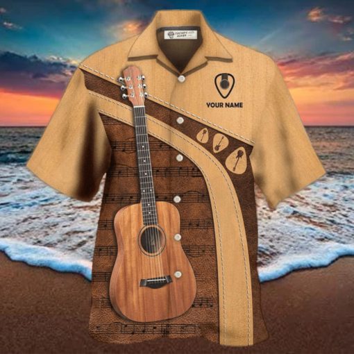 Guitar Old Guitarist And The Pick Personalized Hawaiian Shirt