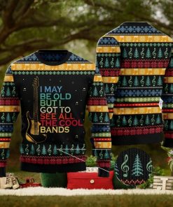 Guitar Old Vintage Christmas Gift Ugly Christmas Sweater Xmas Holiday