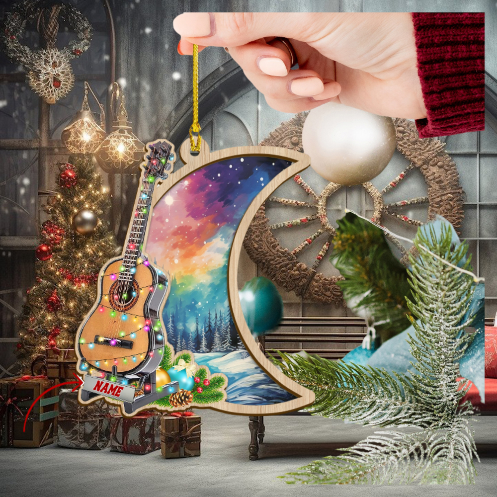 Guitar Personalized Suncatcher Ornament Guitar Personalized Suncatcher Ornament
