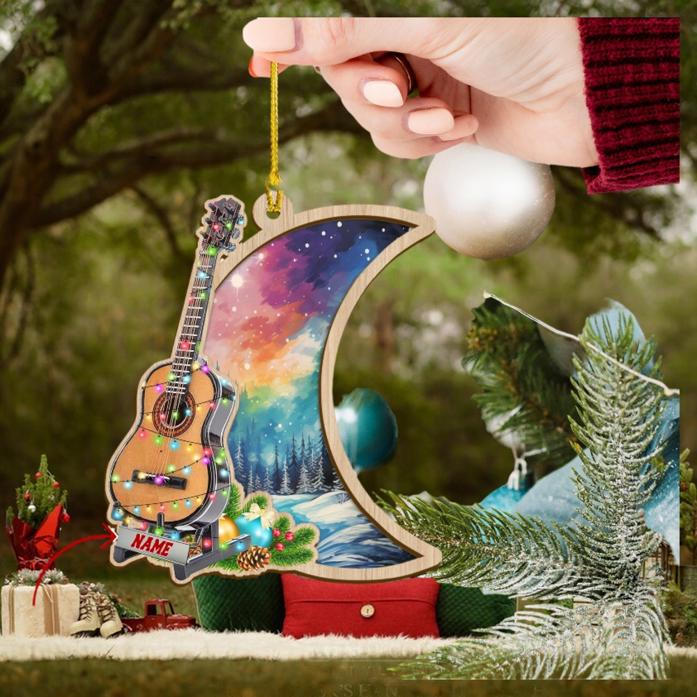 Guitar Personalized Suncatcher Ornament Guitar Personalized Suncatcher Ornament