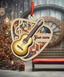 Guitar Pick Personalized Suncatcher Ornament