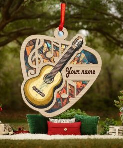 Guitar Pick Personalized Suncatcher Ornament