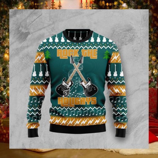 Guitar Rock The Holiday Christmas Ugly Christmas Sweater