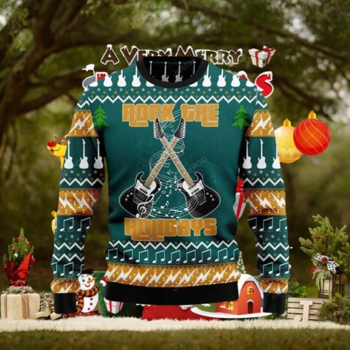 Guitar Rock The Holiday For Ugly Christmas Sweater Special Gift For Men Women