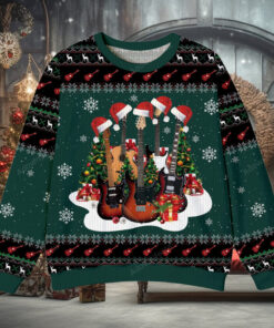 Guitar Rock n Roll Christmas Ugly Sweater