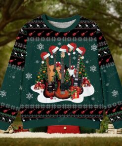 Guitar Rock n Roll Christmas Ugly Sweater