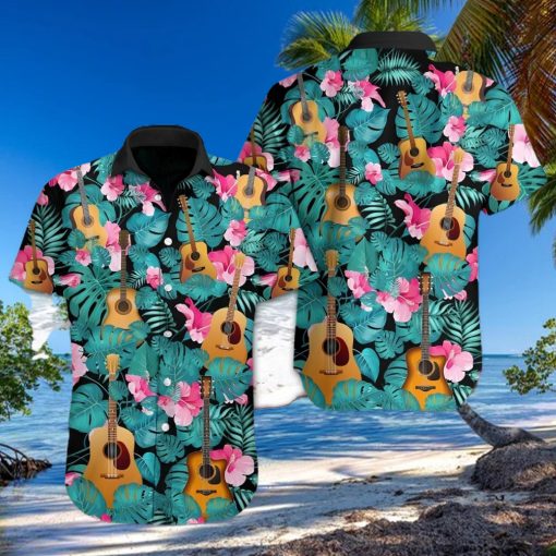 Guitar Tropical Hawaiian Shirt 1