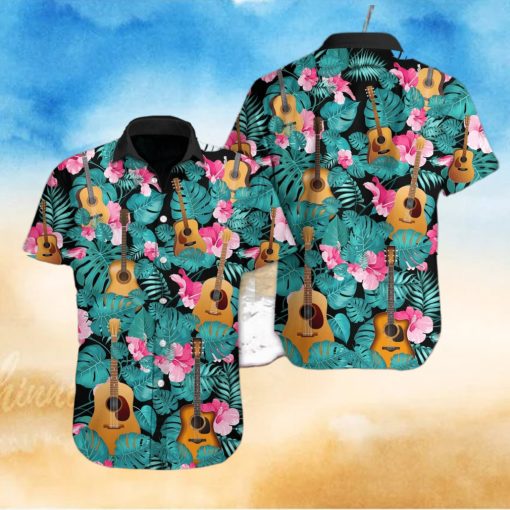 Guitar Tropical Hawaiian Shirt Unisex Adult