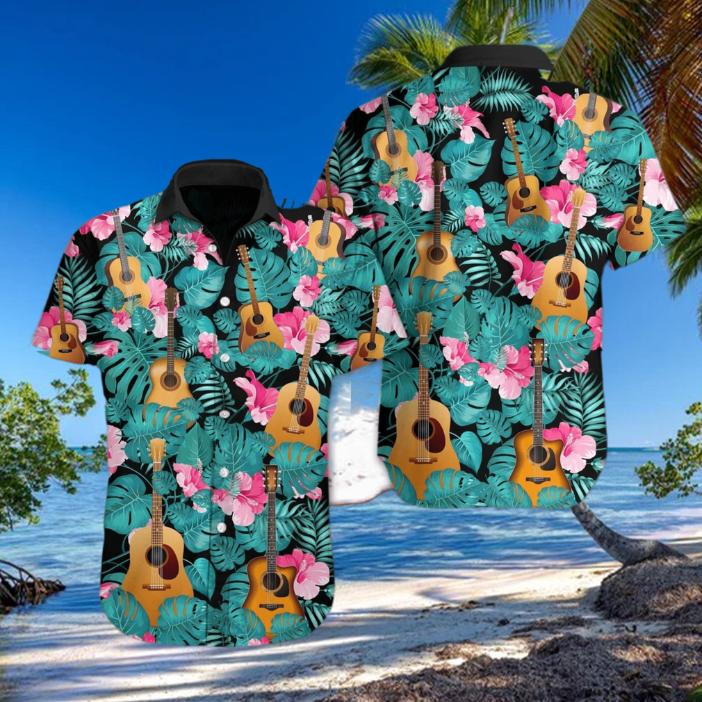 Guitar Tropical Hawaiian Shirt Unisex Adult Guitar Tropical Hawaiian Shirt Unisex Adult