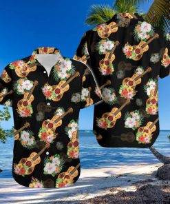 Guitar Vihuela Mexican Culture Tropical Unisex Hawaiian Aloha Shirts