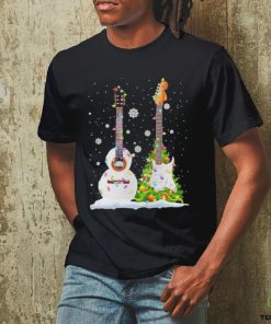 Guitar pine tree merry christmas shirt