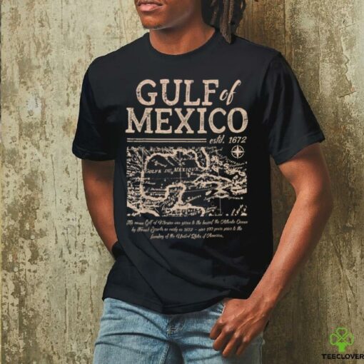 Gulf Of Mexico 1672 Historic Map Retro Gulfo Men Women Kids T Shirt