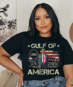 Gulf Of USA America Est 2025 American Flag Trump Funny T Shirt