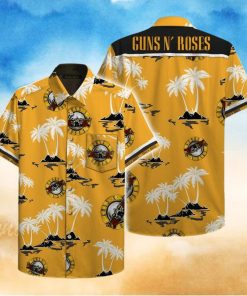 Gun And Roses Yellow Coconut Unisex Hawaiian Shirts