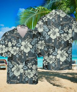 Gun Rifle Carbine Flat Gun Tropical Hawaiian Shirts