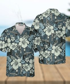 Gun Rifle Carbine Flat Gun Tropical Hawaiian Shirts