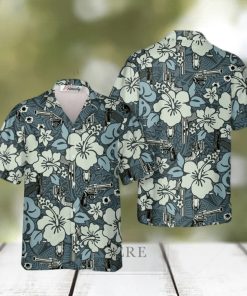Gun Rifle Carbine Flat Gun Tropical Hawaiian Shirts