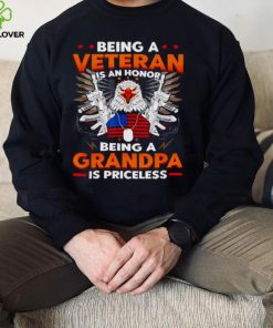 Gun being a Veteran is an honor being a grandpa is priceless hoodie, sweater, longsleeve, shirt v-neck, t-shirt