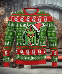 Gundam Anime Custom Xmas Women Mens Ugly Christmas 3D Knitted Sweater