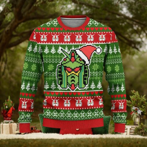 Gundam Anime Custom Xmas Women Mens Ugly Christmas 3D Knitted Sweater