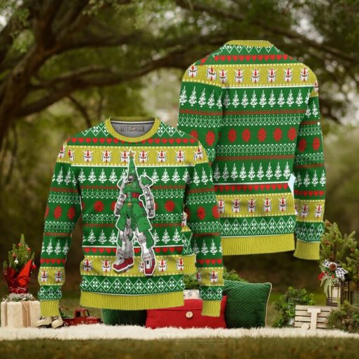Gundam Pine Tree Ugly Christmas Sweater 3D Gift For Big Fans