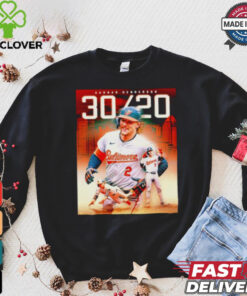 Gunnar Henderson Baltimore Orioles first career 30 20 season T shirt
